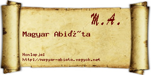 Magyar Abiáta névjegykártya