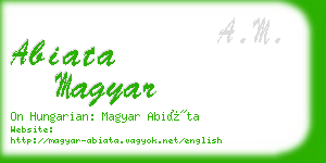 abiata magyar business card